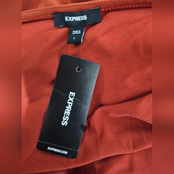 NWT Express One Shoulder Ruched Wide Leg Jumpsuit Summer Vacation Sz L - Picture 2 of 6